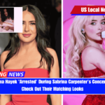 Actress Salma Hayek 'Arrested' During Sabrina Carpenter's Concert in London Check Out Their Matching Looks