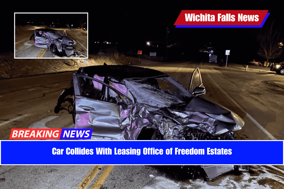 Car Collides With Leasing Office of Freedom Estates