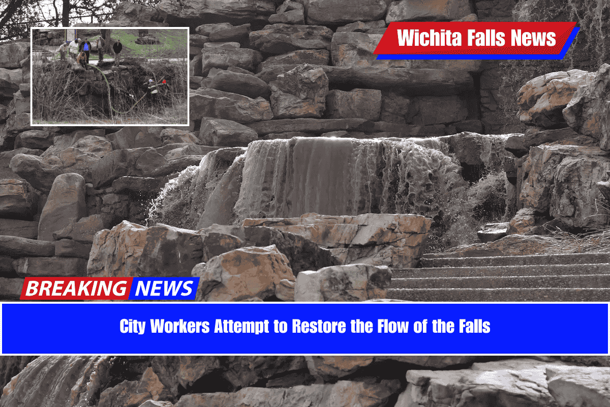 City Workers Attempt to Restore the Flow of the Falls