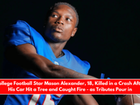 College Football Star Mason Alexander, 18, Killed in a Crash After His Car Hit a Tree and Caught Fire - as Tributes Pour in