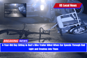 4-Year-Old Boy Sitting in Dad's Bike Trailer Killed When Car Speeds Through Red Light and Crashes into Them