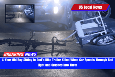 4-Year-Old Boy Sitting in Dad's Bike Trailer Killed When Car Speeds Through Red Light and Crashes into Them