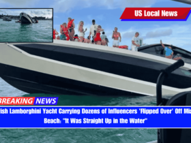 Lavish Lamborghini Yacht Carrying Dozens of Influencers 'Flipped Over' Off Miami Beach It Was Straight Up in the Water