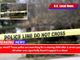 Say what! Texas police are searching for a missing child after a seven-year-old sister was reportedly found trapped in a closet