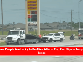 Three People Are Lucky to Be Alive After a Cop Car Flips in Temple, Texas