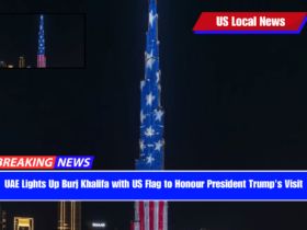 UAE Lights Up Burj Khalifa with US Flag to Honour President Trump's Visit