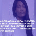 24-Year-Old Woman Brutally Stabbed Her 65-Year-Old Boyfriend 67 Times in the Chest and Head, Leaving a Knife Fragment in His Skull, Then Rolled Him in a Carpet; Charged