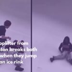 A shoplifter from Houston breaks both legs when they jump into an ice rink