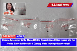 Chinese Researcher in the Alleged Plot to Smuggle Crop-Killing Fungus Into the United States Will Remain in Custody While Seeking Private Counsel