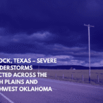 Lubbock, Texas – Severe Thunderstorms Expected Across the South Plains and Southwest Oklahoma