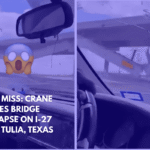 Near Miss Crane Causes Bridge Collapse on I-27 Near Tulia, Texas