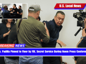 Sen. Padilla Pinned to Floor by FBI, Secret Service During Noem Press Conference