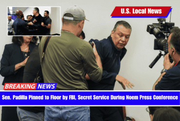 Sen. Padilla Pinned to Floor by FBI, Secret Service During Noem Press Conference