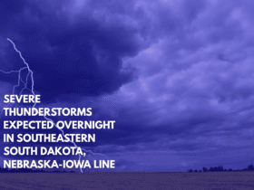 Severe Thunderstorms Expected Overnight in Southeastern South Dakota, Nebraska-Iowa Line