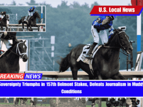 Sovereignty Triumphs in 157th Belmont Stakes, Defeats Journalism in Muddy Conditions