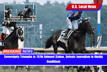 Sovereignty Triumphs in 157th Belmont Stakes, Defeats Journalism in Muddy Conditions