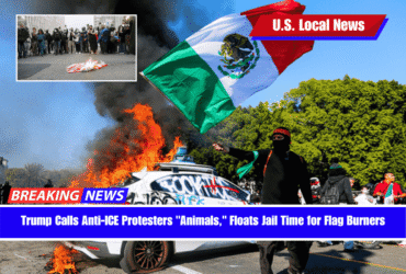 Trump Calls Anti-ICE Protesters Animals, Floats Jail Time for Flag Burners