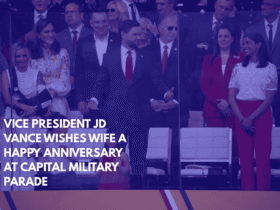 Vice President JD Vance Wishes Wife a Happy Anniversary at Capital Military Parade