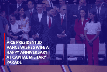 Vice President JD Vance Wishes Wife a Happy Anniversary at Capital Military Parade