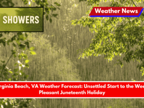 Virginia Beach, VA Weather Forecast Unsettled Start to the Week, Pleasant Juneteenth Holiday