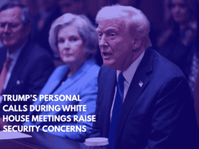 Trump’s Personal Calls During White House Meetings Raise Security Concerns