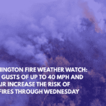 Washington Fire Weather Watch Wind Gusts of Up to 40 MPH and Dry Air Increase the Risk of Wildfires Through Wednesday