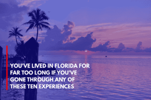 You've Lived in Florida for Far Too Long if You've Gone Through Any of These Ten Experiences